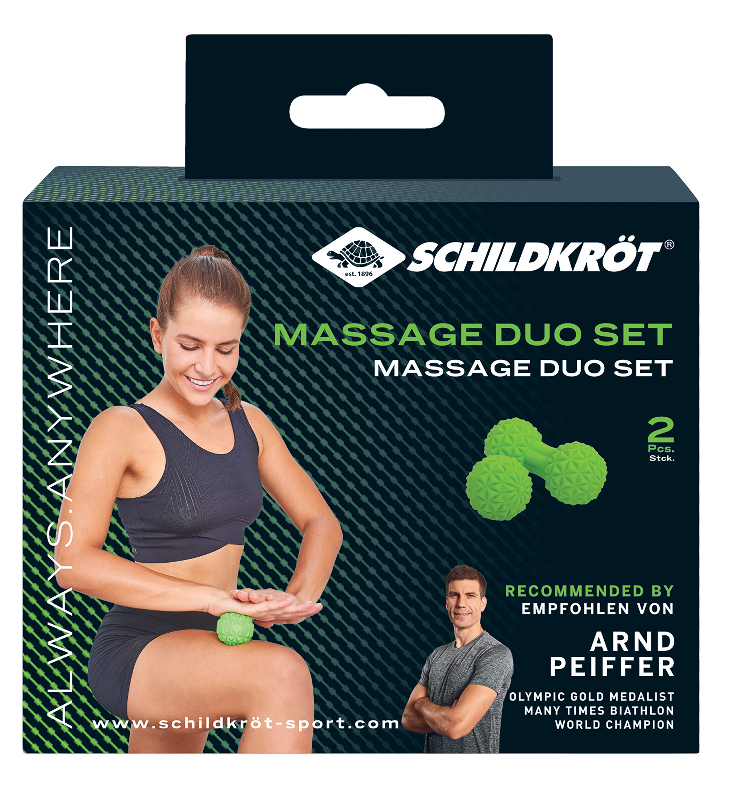 Schildkröt Outdoor 960151 Massage Duo Set Noppen grün 60mm
