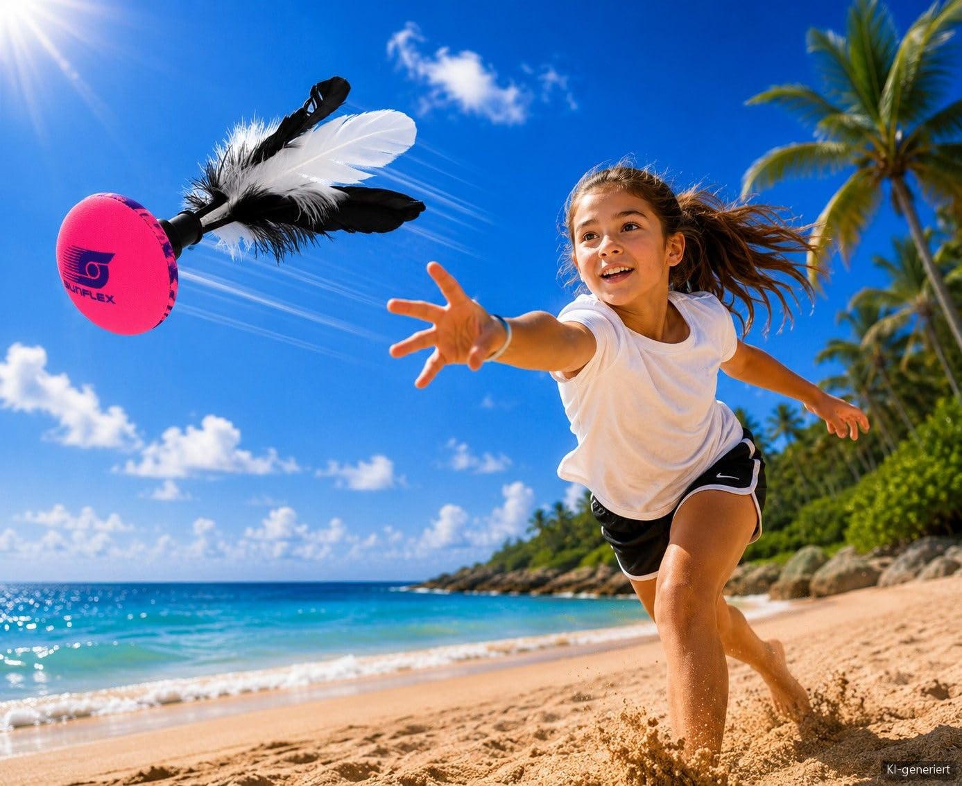 Sunflex Funky Peteca Handfederball rosa Neopren 28 g