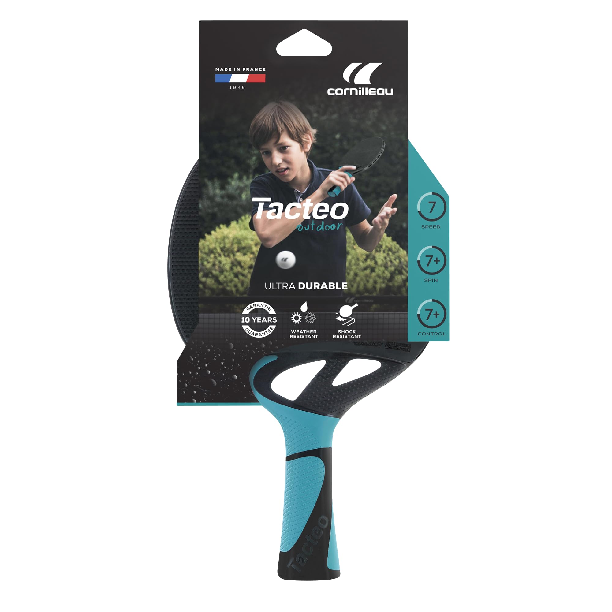 Cornilleau Tacteo Blau Tischtennisschläger Outdoor wetterfest
