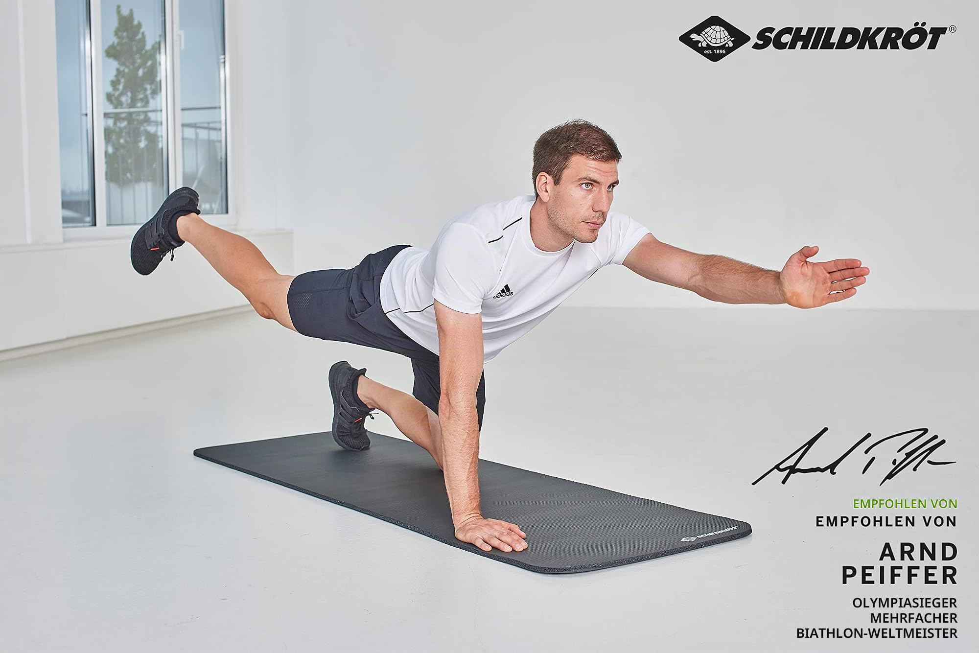 Schildkröt Outdoor Fitnessmatte Grau 10mm 183x61cm