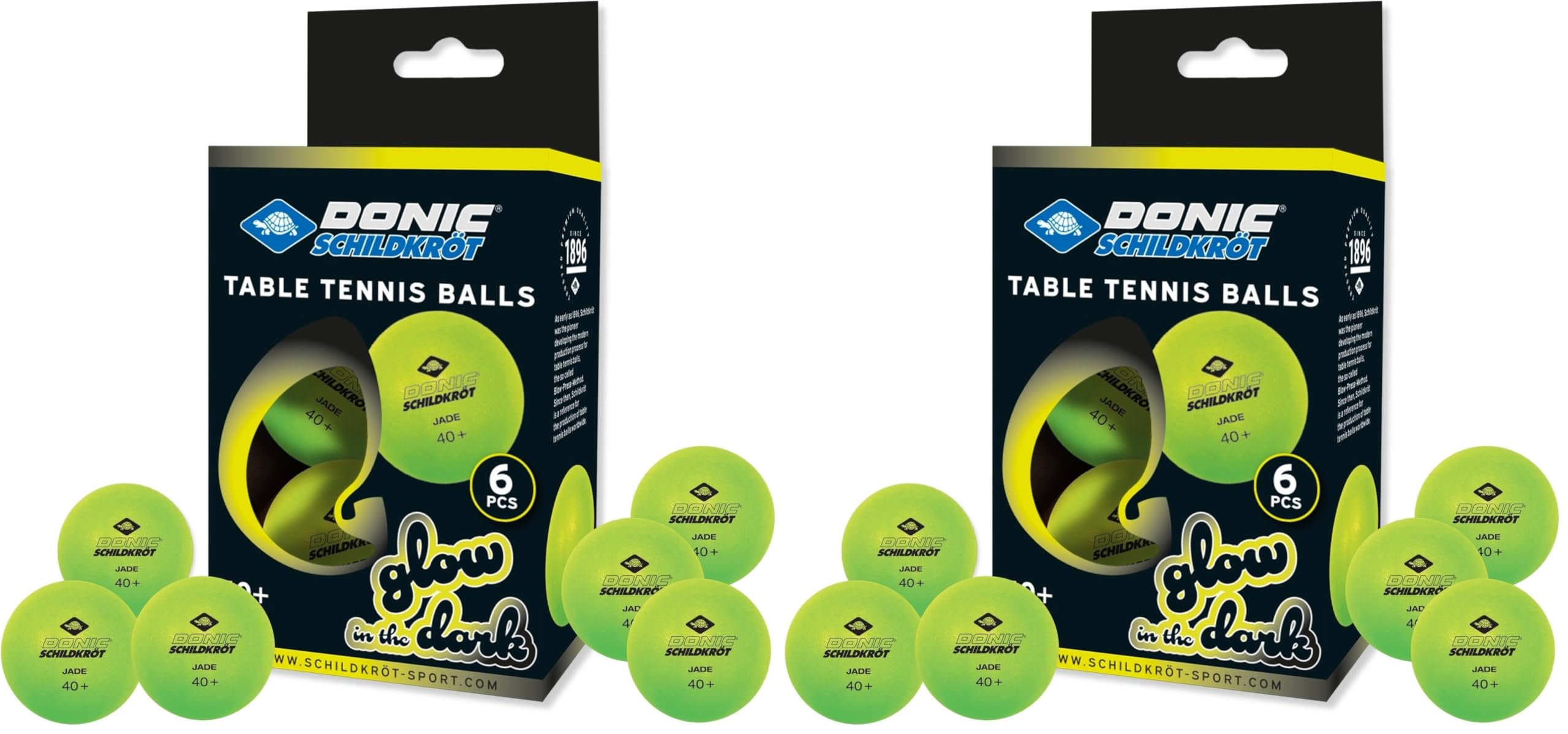 Schildkröt Outdoor TT-Ball Glow in the Dark Poly 6er Grün