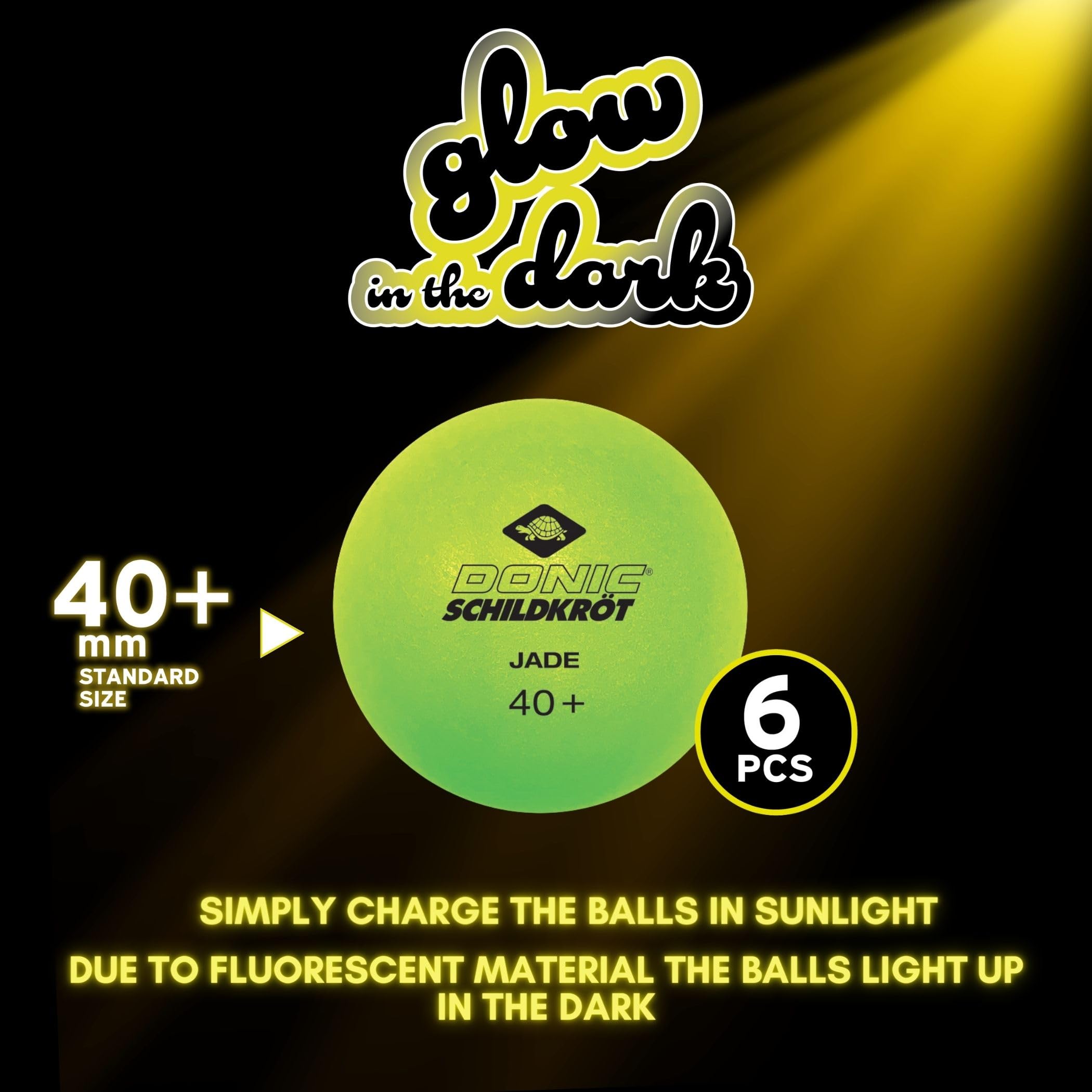 Schildkröt Outdoor TT-Ball Glow in the Dark Poly 6er Grün