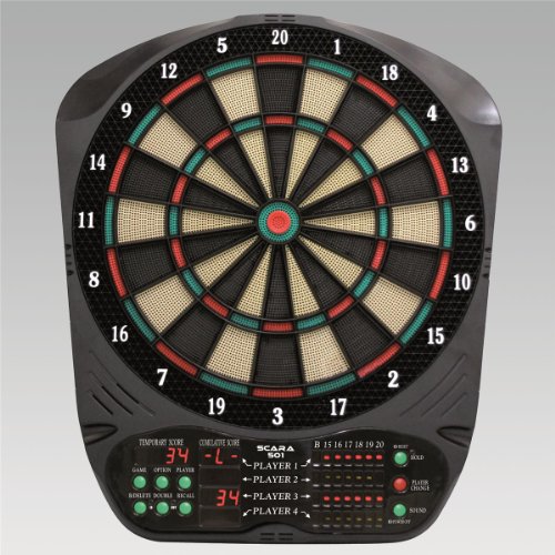 Carromco Scara 701 Elektronische Dartscheibe mit Darts