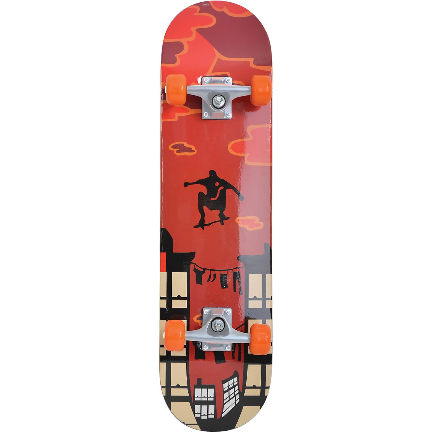 Schildkröt Kicker 31" Red Parkour Skateboard komplett 79cm