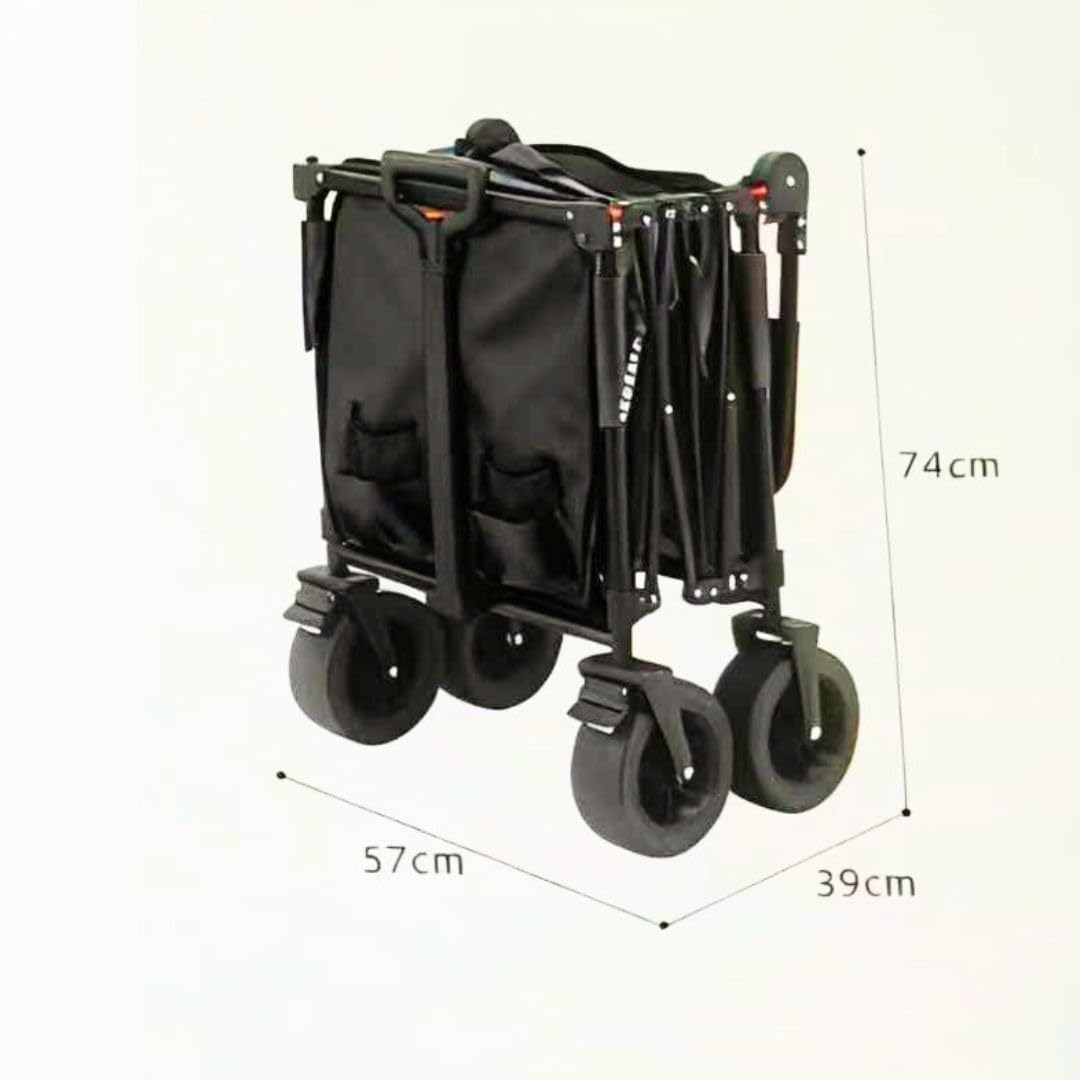 KETTLER Easy Bollerwagen faltbar Schwarz 100 kg