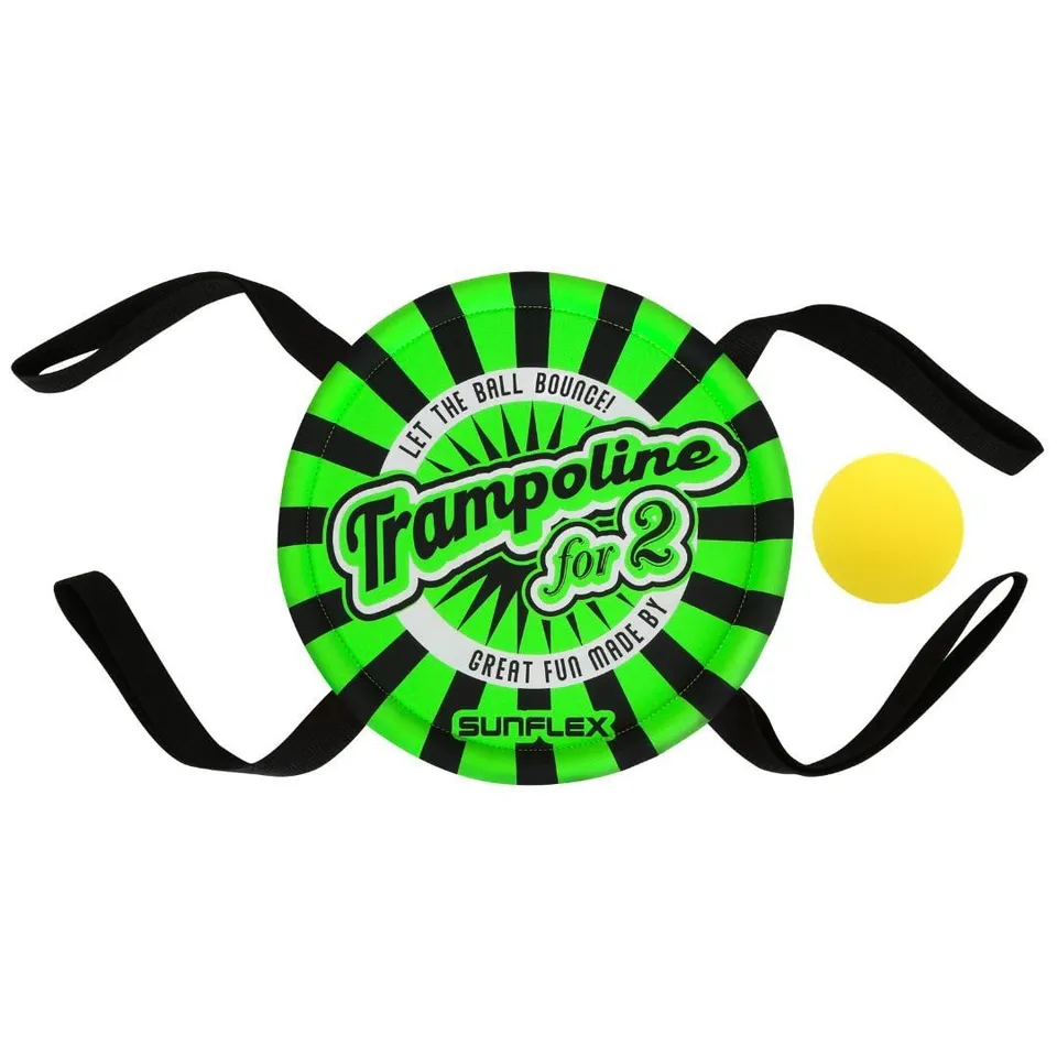 Sunflex Action Pro Trampoline for 2 Geschicklichkeitsspiel grün+Ball