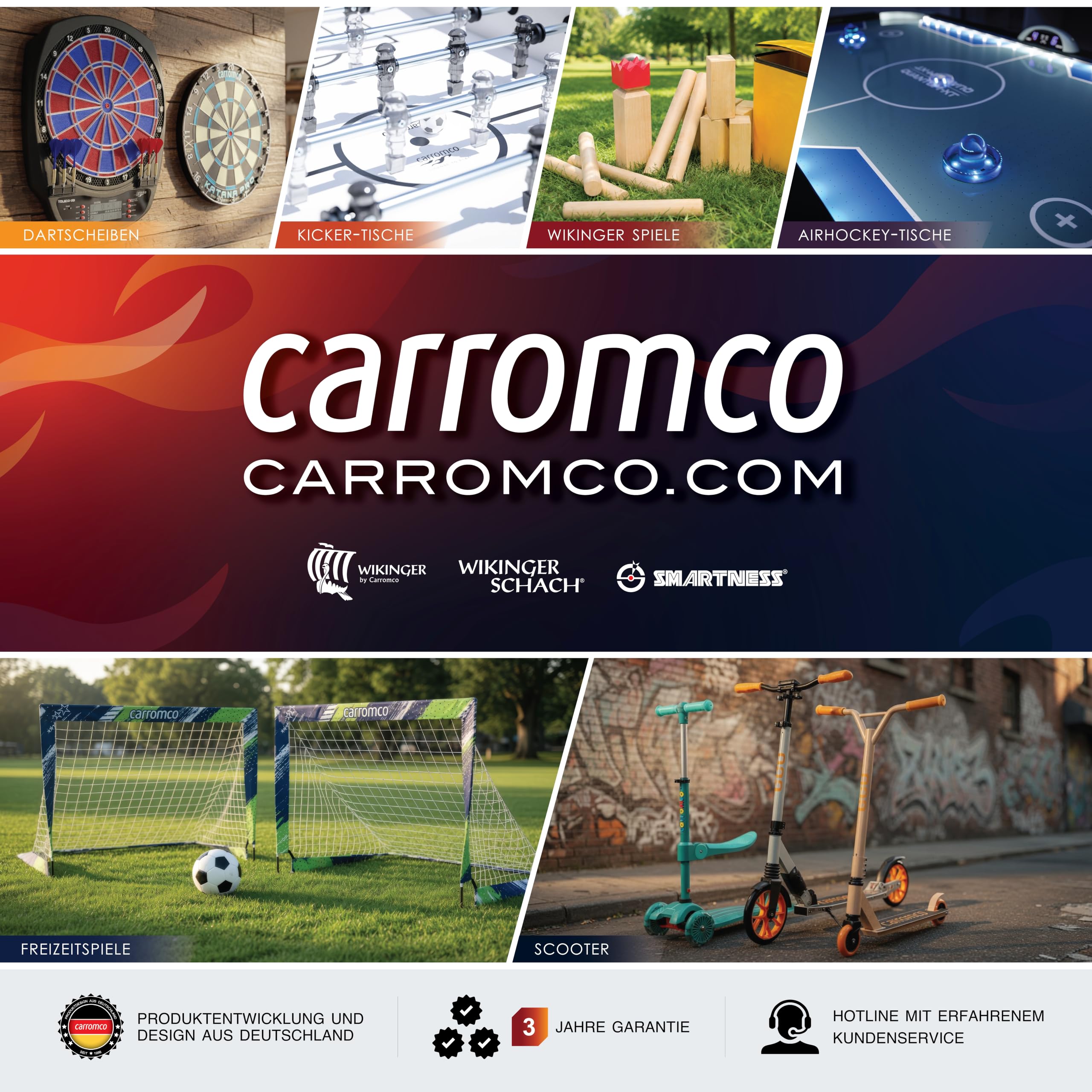 Carromco Rialto XT Tischkicker klappbar Kinder 2 Bälle