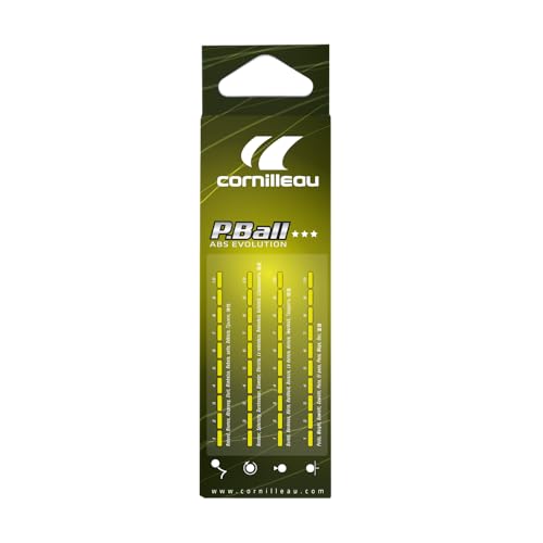 Cornilleau Bälle 3 Star Tischtennisbälle Weiß 3er 40mm