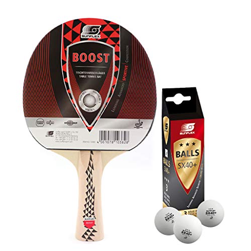 Sunflex Color Comp Boost Tischtennisschläger-Set 2,0 mm 3 Bälle