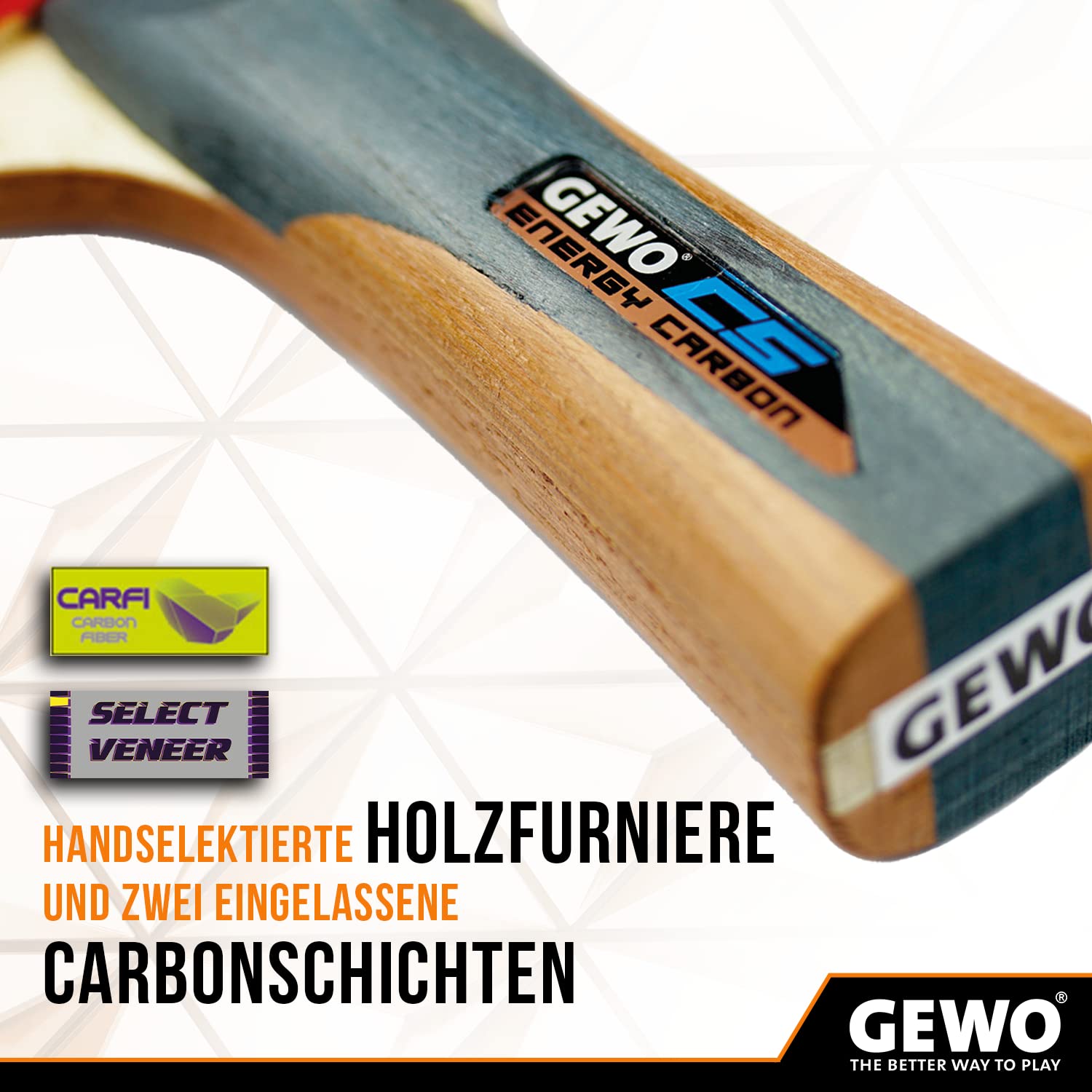 GEWO CS Energy Carbon Tischtennisschläger konkav 1,8mm
