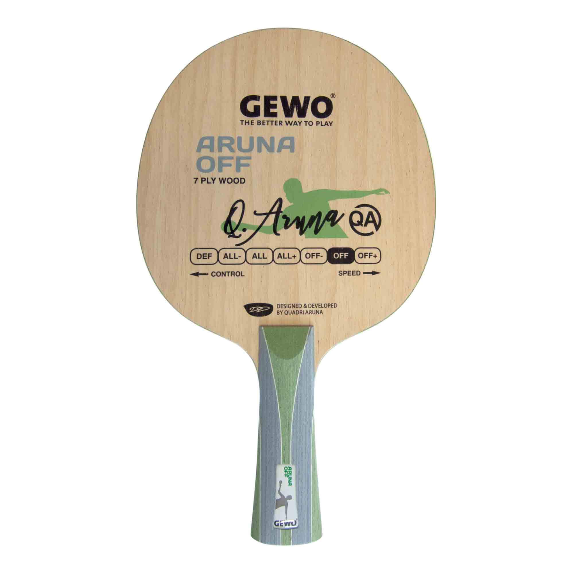 GEWO Aruna Off Tischtennisholz 7-lagig Vollholz 88g