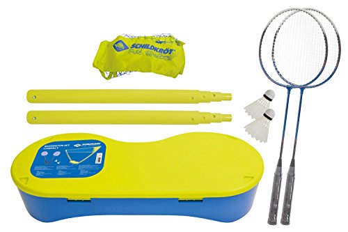 Schildkröt Compact Badminton-Set mit Netz 2 Schläger Koffer