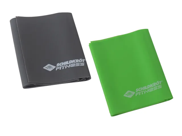 Schildkröt Fitnessbänder 2er Set grün-anthrazit latexfrei TPE