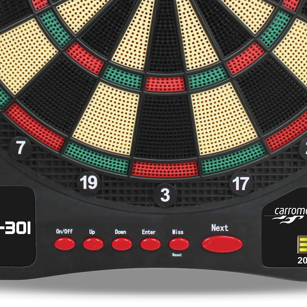 Carromco Raptor-301 Elektronische Dartscheibe 32 Spiele