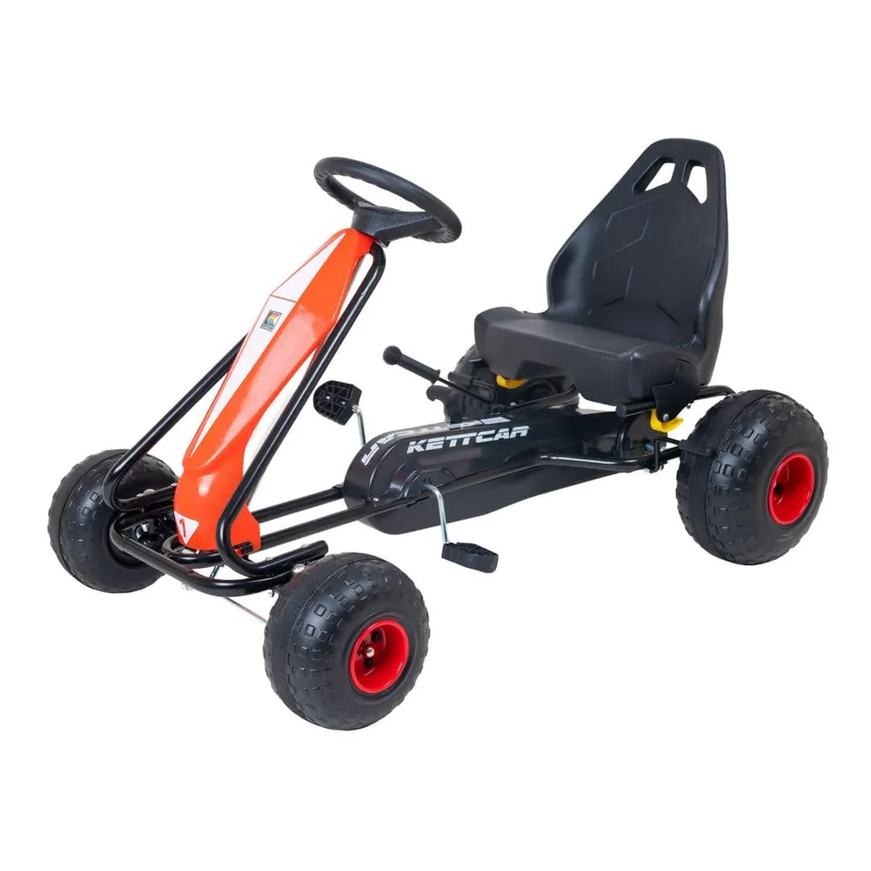 KETTLER Kettcar Turbo Go-Kart rot Handbremse Kunststoffreifen