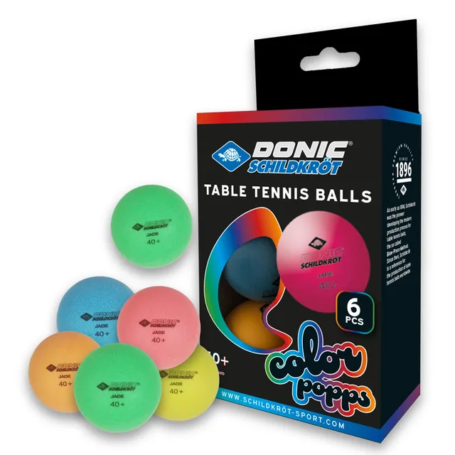 Schildkröt Colour Popps Tischtennisball 6er Bunt Poly 40+